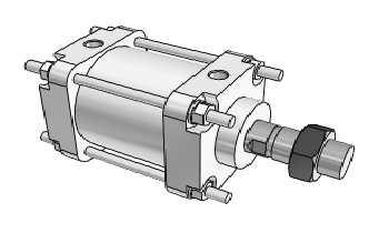 單作用氣缸的工作原理，適用于低沖擊和低沖程應(yīng)用